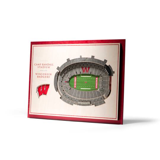 NCAA 5-Layer StadiumView Wall Art By Youthefan in Wisconsin Badgers | 13" x 17" x .63" | Michaels®